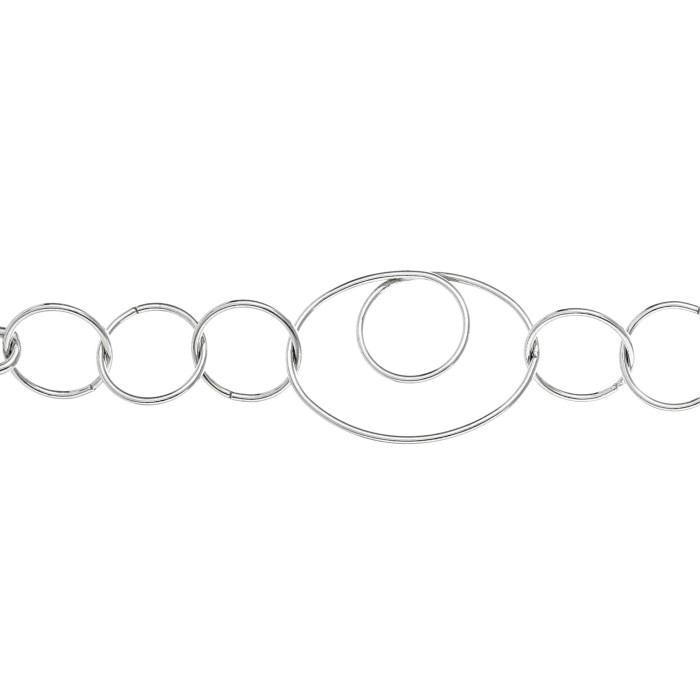 ΑΛΥΣΙΔΑ ΑΣΗΜΕΝΙΑ ΔΙΠΛΟΣ ΚΡΙΚΟΣ ΟΒΑΛ 925