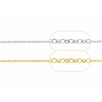 ΑΛΥΣΙΔΑ ΑΣΗΜΕΝΙΑ-ΕΠΙΧΡΥΣΩΜΕΝΗ ROLO ΔΙΑΜΑΝΤΑΡΙΣΜΕΝΗ 925