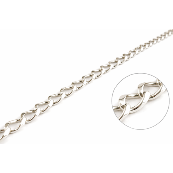 ΑΛΥΣΙΔΑ ΑΣΗΜΕΝΙΑ ΠΛΑΚΕ ΣΤΡΙΦΤΟΣ ΚΡΙΚΟΣ 925