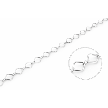 ΑΛΥΣΙΔΑ ΑΣΗΜΕΝΙΑ ΤΕΤΡΑΓΩΝΟΣ ΚΡΙΚΟΣ 925