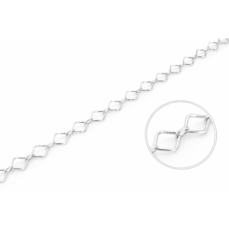 ΑΛΥΣΙΔΑ ΑΣΗΜΕΝΙΑ ΤΕΤΡΑΓΩΝΟΣ ΚΡΙΚΟΣ 925