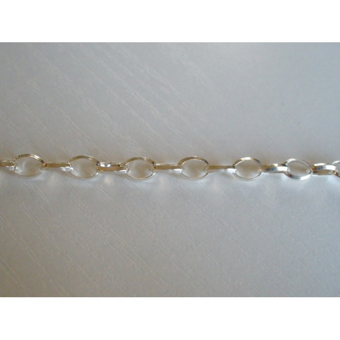 ΑΛΥΣΙΔΑ ΑΣΗΜΕΝΙΑ 7.0 x 4.7mm ΦΑΣΕΤΑ ΟΒΑΛ 925