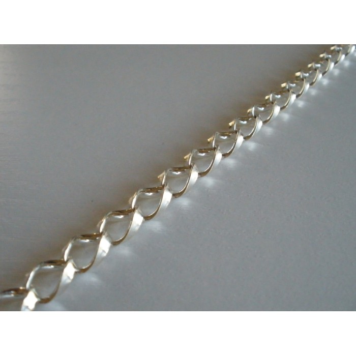 ΑΛΥΣΙΔΑ ΑΣΗΜΕΝΙΑ ΠΛΑΚΕ ΣΤΡΙΦΤΟΣ ΚΡΙΚΟΣ 925