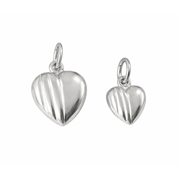 ΚΑΡΔΙΑ ΦΟΥΣΚΩΤΗ ΜΕ ΓΡΑΜΜΕΣ ΑΣΗΜΕΝΙΑ 925