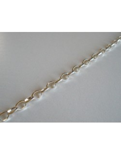 ΑΛΥΣΙΔΑ ΑΣΗΜΕΝΙΑ 7.0 x 4.7mm ΦΑΣΕΤΑ ΟΒΑΛ 925