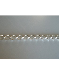 ΑΛΥΣΙΔΑ ΑΣΗΜΕΝΙΑ ΠΛΑΚΕ ΣΤΡΙΦΤΟΣ ΚΡΙΚΟΣ 925