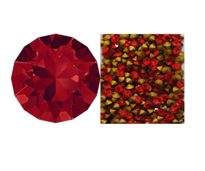 ΠΕΤΡΕΣ SWAROVSKI LIGHT SIAM ΣΤΡΟΓΓΥΛΕΣ 