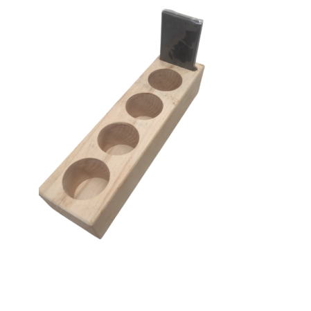 ΞΥΛΙΝΗ ΒΑΣΗ 4 ΘΕΣΕΩΝ ΜΕ ΠΕΤΡΑ ΕΛΕΓΧΟΥ