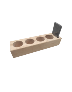 ΞΥΛΙΝΗ ΒΑΣΗ 4 ΘΕΣΕΩΝ ΜΕ ΠΕΤΡΑ ΕΛΕΓΧΟΥ