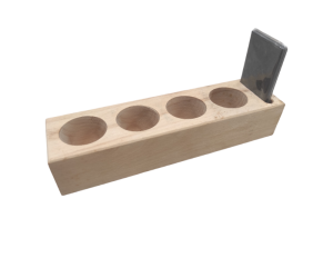 ΞΥΛΙΝΗ ΒΑΣΗ 4 ΘΕΣΕΩΝ ΜΕ ΠΕΤΡΑ ΕΛΕΓΧΟΥ