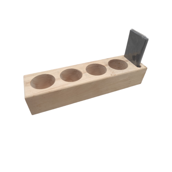 ΞΥΛΙΝΗ ΒΑΣΗ 4 ΘΕΣΕΩΝ ΜΕ ΠΕΤΡΑ ΕΛΕΓΧΟΥ