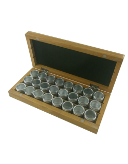 ΚΑΣΕΤΙΝΑ ΞΥΛΙΝΗ ΜΕ ΦΙΑΛΙΔΙΑ